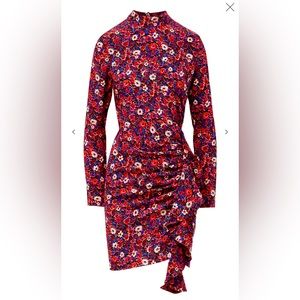 Veronica Beard 100% Silk Floral Mini Dress Sz. 4 NWT